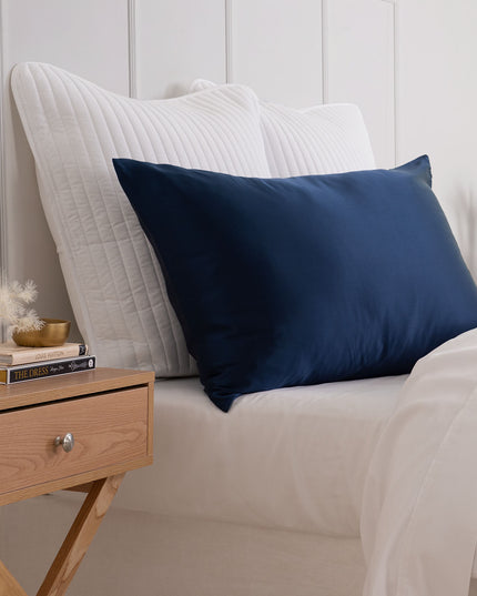 Pure Silk Pillow Case by Royal Comfort-Navy-1951134814337896449