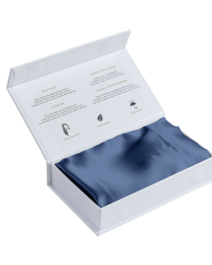 Pure Silk Pillow Case by Royal Comfort-Navy-1951134814337896453