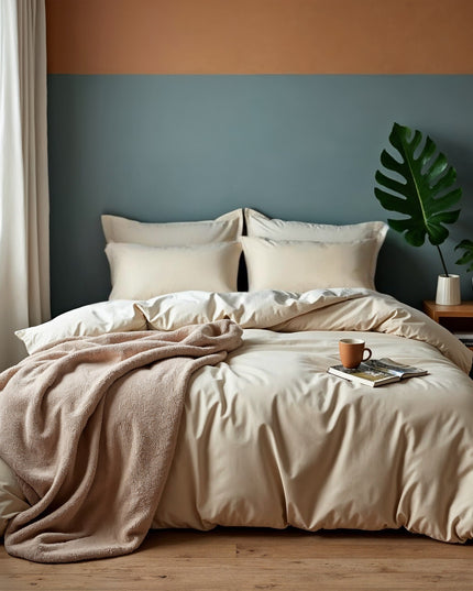 Royal Comfort 1000TC Cotton Blend Quilt Cover Sets King - Pebble-1951134822508400640