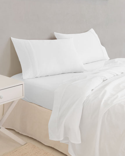 Royal Comfort - Balmain 1000TC Bamboo cotton Sheet Sets (King) - White-1951134853571416065