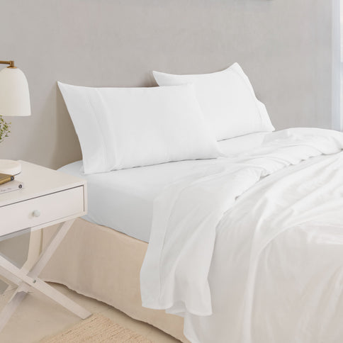 Royal Comfort - Balmain 1000TC Bamboo cotton Sheet Sets (King) - White-1951134853571416065