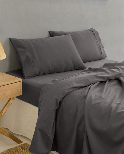 Royal Comfort - Balmain 1000TC Bamboo cotton Sheet Sets (King) - Pewter-1951134853755965441