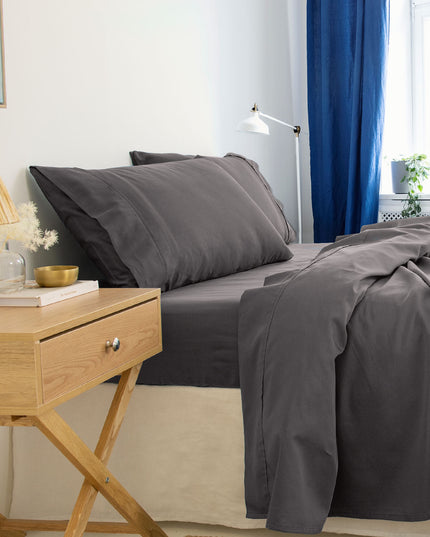 Royal Comfort - Balmain 1000TC Bamboo cotton Sheet Sets (King) - Pewter-1951134853755965442