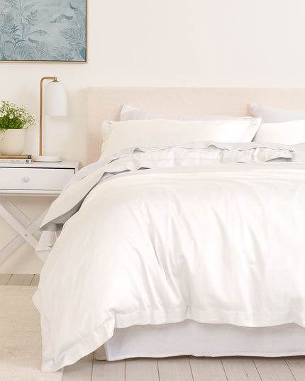 Royal Comfort - Balmain 1000TC Bamboo cotton Quilt Cover Sets (Queen) - White-1951134823074631680