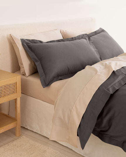 Royal Comfort - Balmain 1000TC Bamboo cotton Quilt Cover Sets (Queen) - Pewter-1951134823263375361