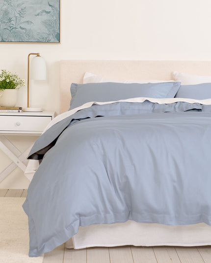 Royal Comfort - Balmain 1000TC Bamboo cotton Quilt Cover Sets (Queen) - Blue Fog-1951134823645057024