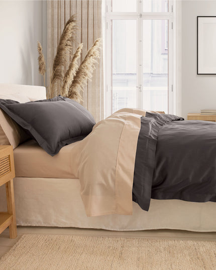 Royal Comfort - Balmain 1000TC Bamboo cotton Quilt Cover Sets (King) - Pewter-1951134824207093762