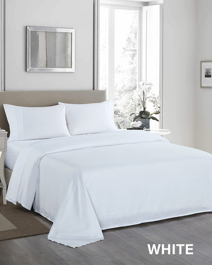 Royal Comfort 1200TC Ultrasoft 4 Piece Sheet Set - Double - White-1951134856884916229