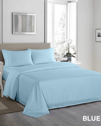 Royal Comfort 1200TC Ultrasoft 4 Piece Sheet Set - Queen - Sky Blue-1951134858021572613