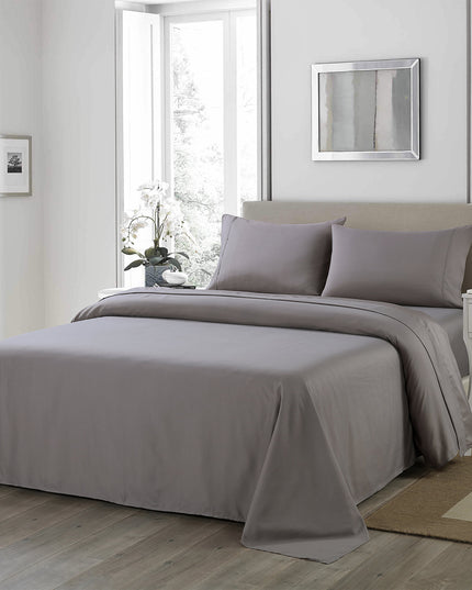 Royal Comfort 1200TC Ultrasoft 4 Piece Sheet Set - King - Charcoal-1951134858550054912