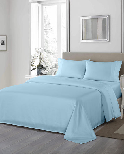 Royal Comfort 1200TC Ultrasoft 4 Piece Sheet Set - King - Sky Blue-1951134858734604288
