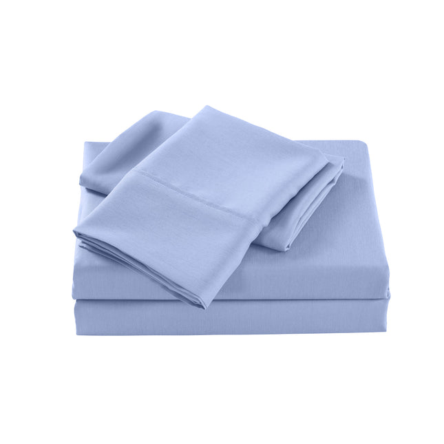 Royal Comfort Bamboo Cooling 2000TC Sheet Set - Double-Light Blue-1951134859753820162