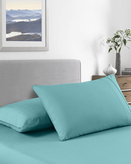 Royal Comfort Bamboo Cooling 2000TC Sheet Set - Single-Aqua-1951134863461584897