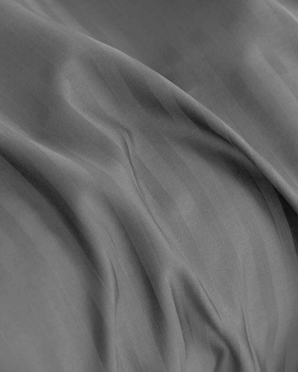 Royal Comfort 1200 Thread count Damask Stripe Cotton Blend sheet sets Queen Charcoal Grey-1951134866577952772