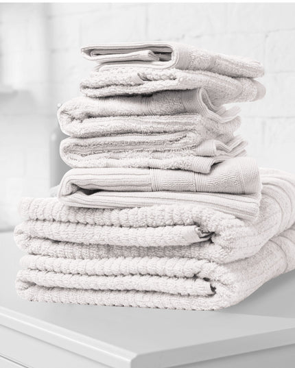 Royal Comfort Eden Egyptian Cotton 600 GSM 8 Piece Towel Pack White-1951134891118825473