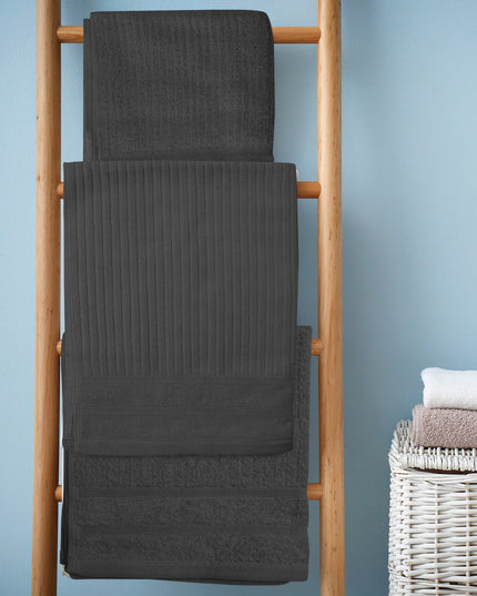 Royal Comfort Eden Egyptian Cotton 600 GSM 8 Piece Towel Pack Granite-1951134891286597634