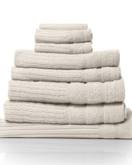 Royal Comfort Eden Egyptian Cotton 600 GSM 8 Piece Towel Pack Beige-1951134891450175488
