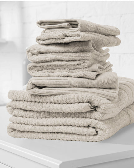 Royal Comfort Eden Egyptian Cotton 600 GSM 8 Piece Towel Pack Beige-1951134891450175489