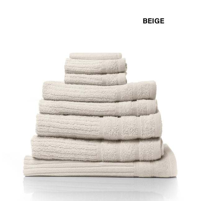 Royal Comfort Eden Egyptian Cotton 600 GSM 8 Piece Towel Pack Beige-1951134891450175492