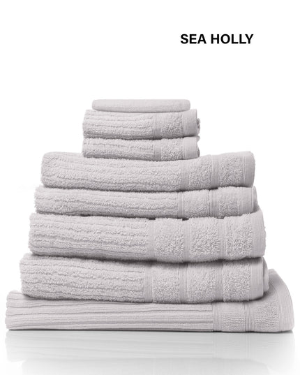 Royal Comfort Eden Egyptian Cotton 600 GSM 8 Piece Towel Pack Sea Holly-1951134891626336260