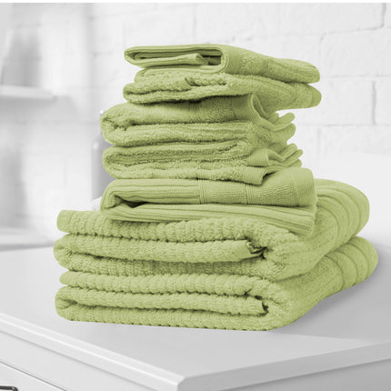 Royal Comfort Eden Egyptian Cotton 600 GSM 8 Piece Towel Pack Spearmint-1951134892335173633