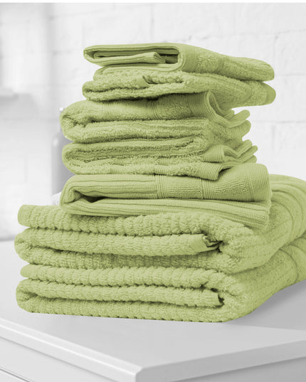 Royal Comfort Eden Egyptian Cotton 600 GSM 8 Piece Towel Pack Spearmint-1951134892335173633