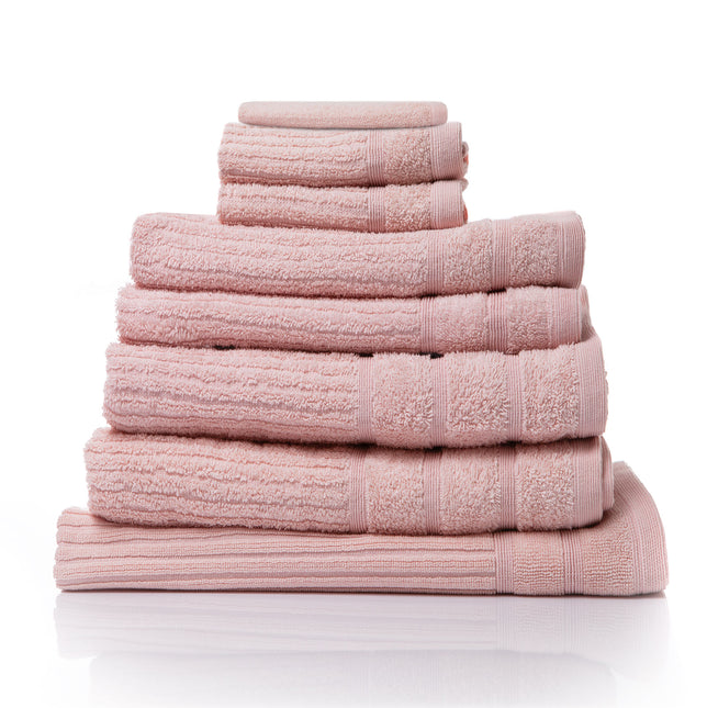 Royal Comfort Eden Egyptian Cotton 600 GSM 8 Piece Towel Pack Blush-1951134892528111616