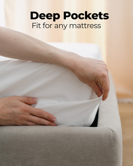 Royal Comfort 1500TC Cotton Rich Fitted sheet 3 PC Set Double-Stone-1951134869606240260