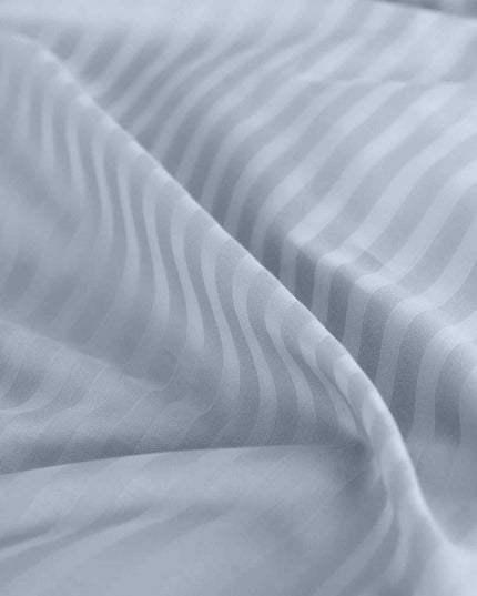 Royal Comfort 1200 Thread count Damask Stripe Cotton Blend sheet sets King Blue Fog-1951134870315077635