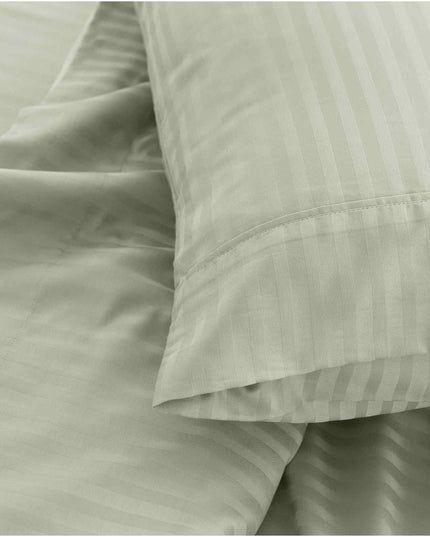 Royal Comfort 1200 Thread count Damask Stripe Cotton Blend sheet sets King Pebble-1951134870528987140