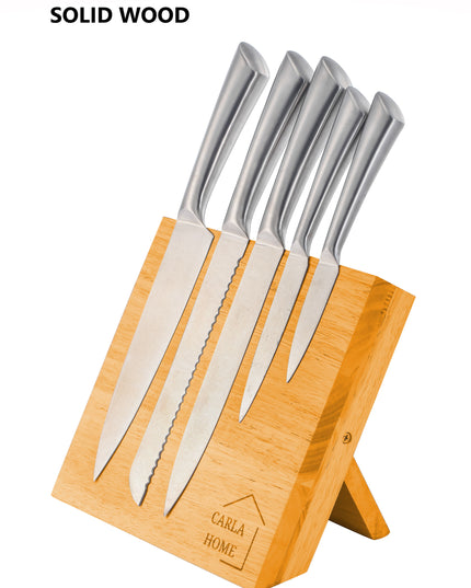 CARLA HOME Natural Bamboo Magnetic Knife Block Holder with Strong Magnets for Home Kitchen Storage & Organisation-1992735297133219843