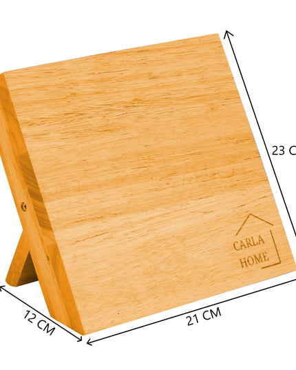 CARLA HOME Natural Bamboo Magnetic Knife Block Holder with Strong Magnets for Home Kitchen Storage & Organisation-1992735297133219846