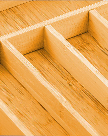 CARLA HOME Large Capacity Bamboo Expandable Drawer Organizer with Knife Block Holder for Home Kitchen Utensils-1992735295698767880