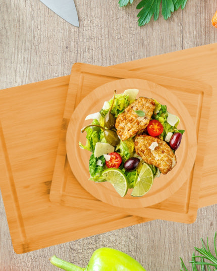 CARLA HOME 3 Pieces Bamboo Cutting Board with Juice Groove and Mobile Holder included for Home Kitchen-1992735302468374530