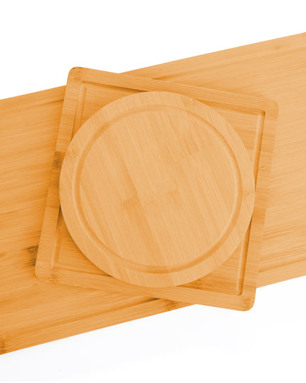 CARLA HOME 3 Pieces Bamboo Cutting Board with Juice Groove and Mobile Holder included for Home Kitchen-1992735302468374536