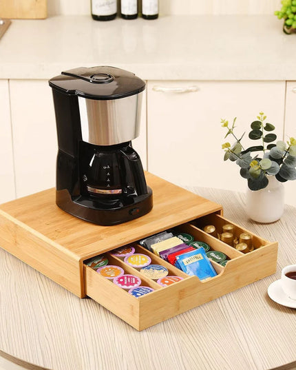 CARLA HOME Bamboo K-Cup Coffee Pod Holder Storage Organizer  for Kitchen, Jewelry and Cosmetic-1992735300081815553