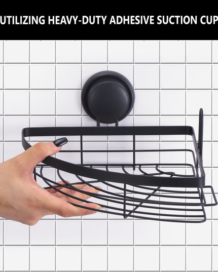 CARLA HOME  2 Pack Round Corner Shower Caddy Shelf Basket Rack with Premium Vacuum Suction Cup No-Drilling for Bathroom and Kitchen-1992735300270559235