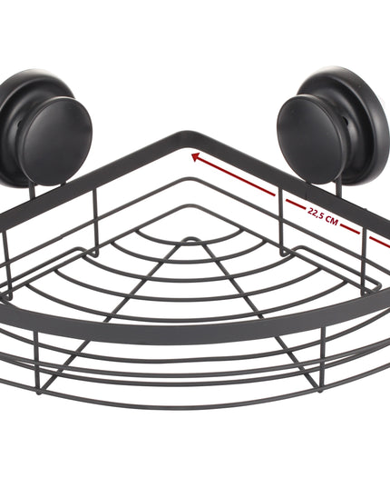 CARLA HOME  2 Pack Round Corner Shower Caddy Shelf Basket Rack with Premium Vacuum Suction Cup No-Drilling for Bathroom and Kitchen-1992735300270559237