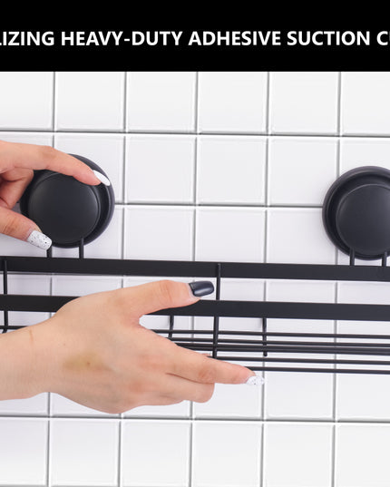 CARLA HOME  2 Pack Rectangular Corner Shower Caddy Shelf Basket Rack with Premium Vacuum Suction Cup No-Drilling for Bathroom and Kitchen-1992735303034605572