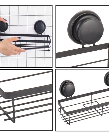CARLA HOME  2 Pack Rectangular Corner Shower Caddy Shelf Basket Rack with Premium Vacuum Suction Cup No-Drilling for Bathroom and Kitchen-1992735303034605573