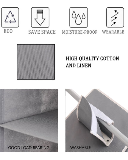 CARLA HOME  5 Tier Shelf Hanging Closet Organizer and Storage for Clothes (Grey)-1978962238370877444