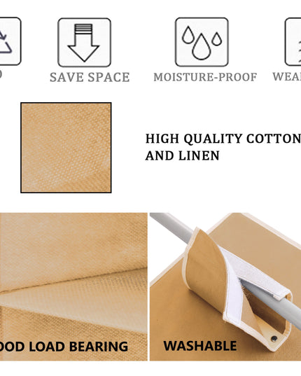 CARLA HOME  5 Tier Shelf Hanging Closet Organizer and Storage for Clothes (Beige)-1992735280918040579