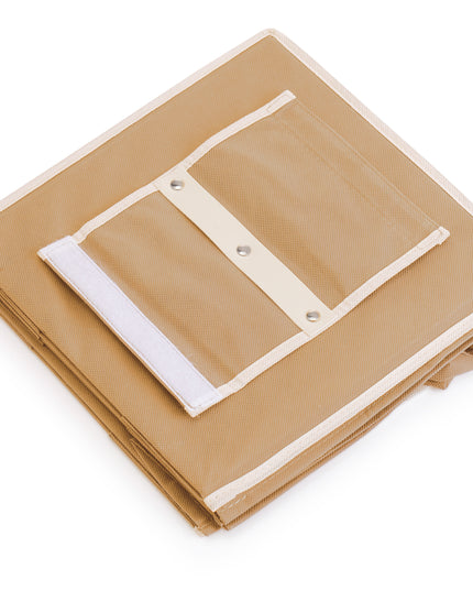 CARLA HOME  5 Tier Shelf Hanging Closet Organizer and Storage for Clothes (Beige)-1992735280918040581