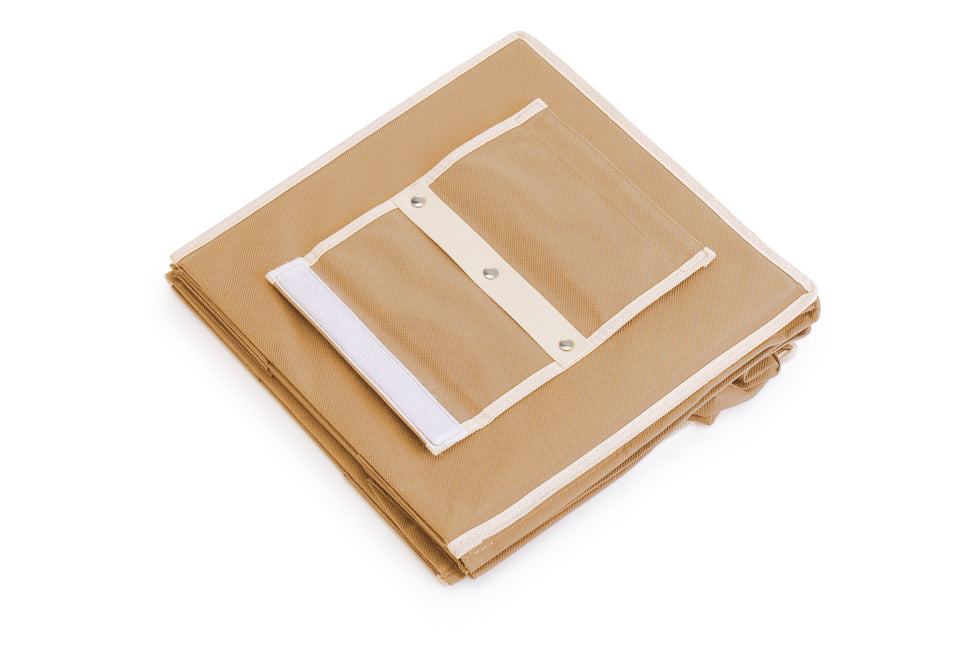 CARLA HOME  5 Tier Shelf Hanging Closet Organizer and Storage for Clothes (Beige)-1992735280918040581