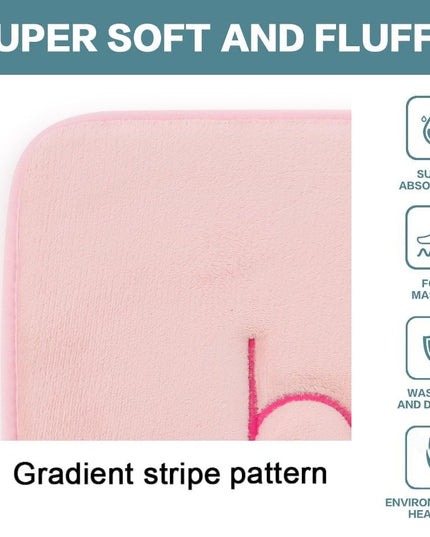 CARLA HOME Extra Thick Memory Foam & Super Comfort Bath Rug Mat for Bathroom (60 x 40 cm, Pink)-1992735299377172485