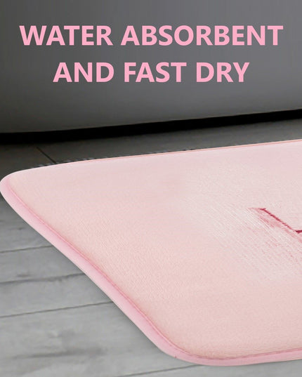 CARLA HOME Extra Thick Memory Foam & Super Comfort Bath Rug Mat for Bathroom (60 x 40 cm, Pink)-1992735299377172486