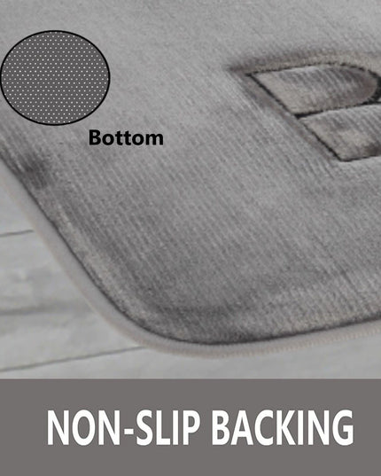 CARLA HOME Extra Thick Memory Foam & Super Comfort Bath Rug Mat for Bathroom (60 x 40 cm, Grey)-1992735299553333254