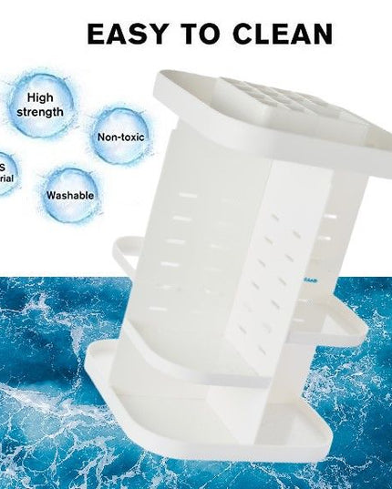 CARLA HOME 360 Rotating Large Capacity Makeup Organizer for Bedroom and Bathroom (White)-1992735294788603911