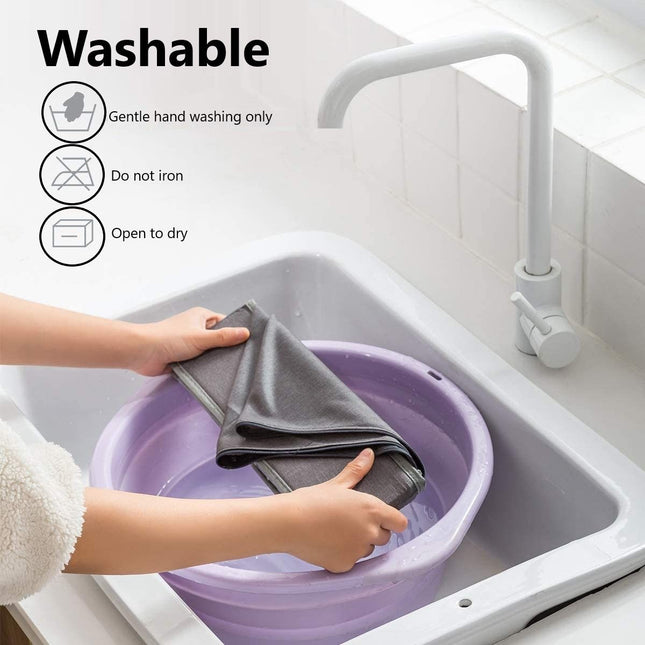 CARLA HOME Set of 2 Fabric Drawer Organizer Divider Storage Boxes for Storing Socks, Underwear, Ties, Scarves (Grey)-1978962239570448393