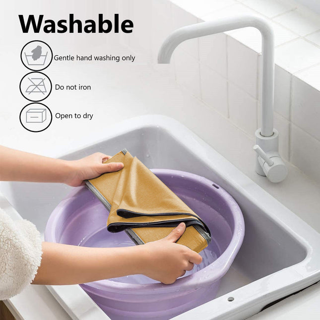 CARLA HOME Set of 2 Fabric Drawer Organizer Divider Storage Boxes for Storing Socks, Underwear, Ties, Scarves (Beige)-1978962239771774985